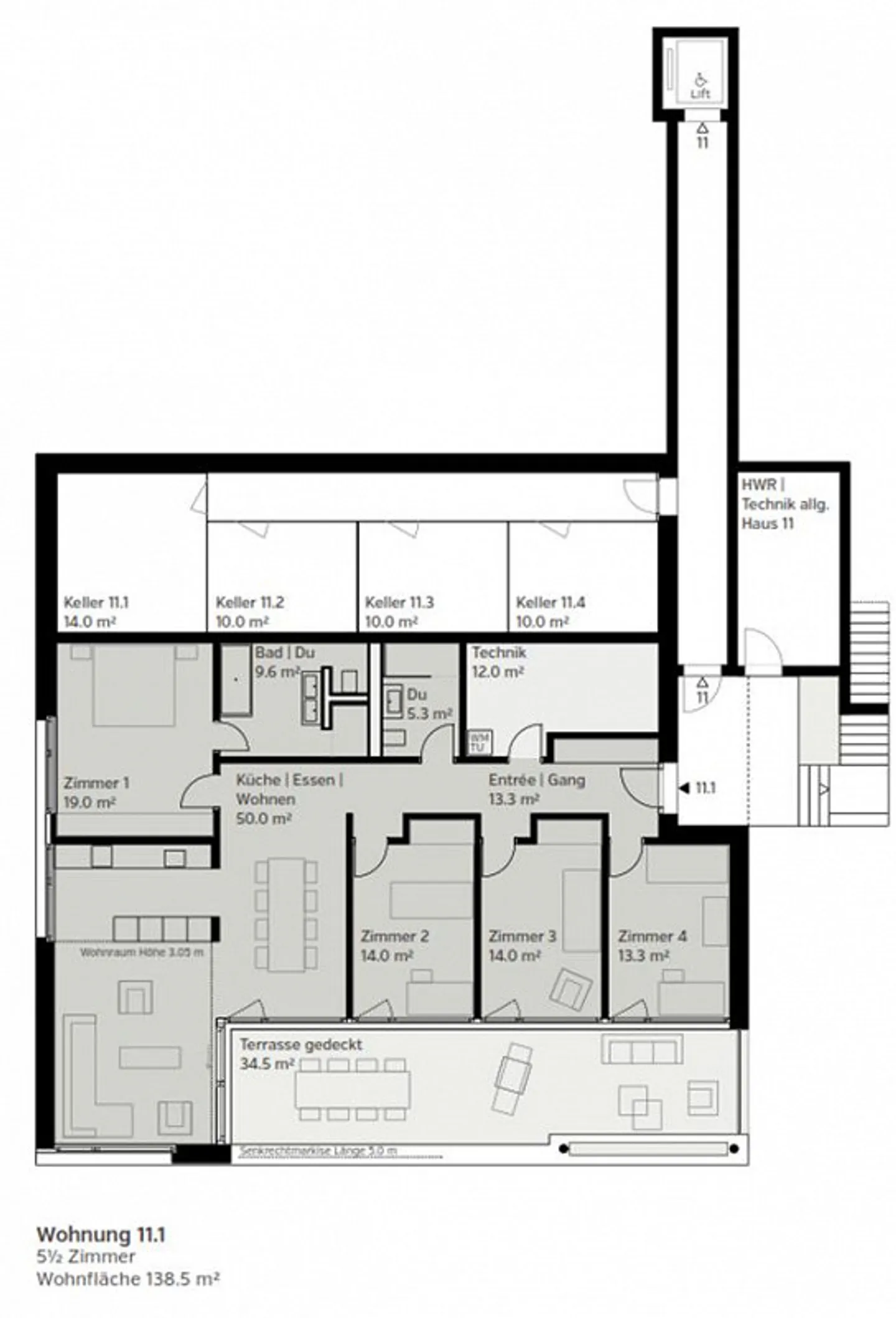 Appartamento in terrazza di 5,5 stanze (Livello 7.1) - Foto 2 di 6
