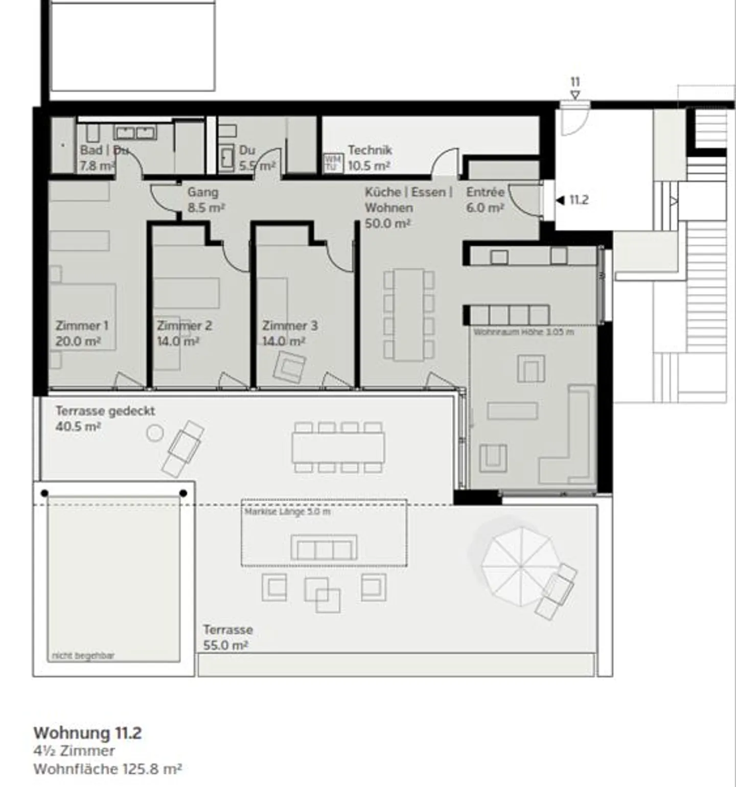 5.5-Room Terrace Apartment (Level 7.1) - Photo 2 of 6