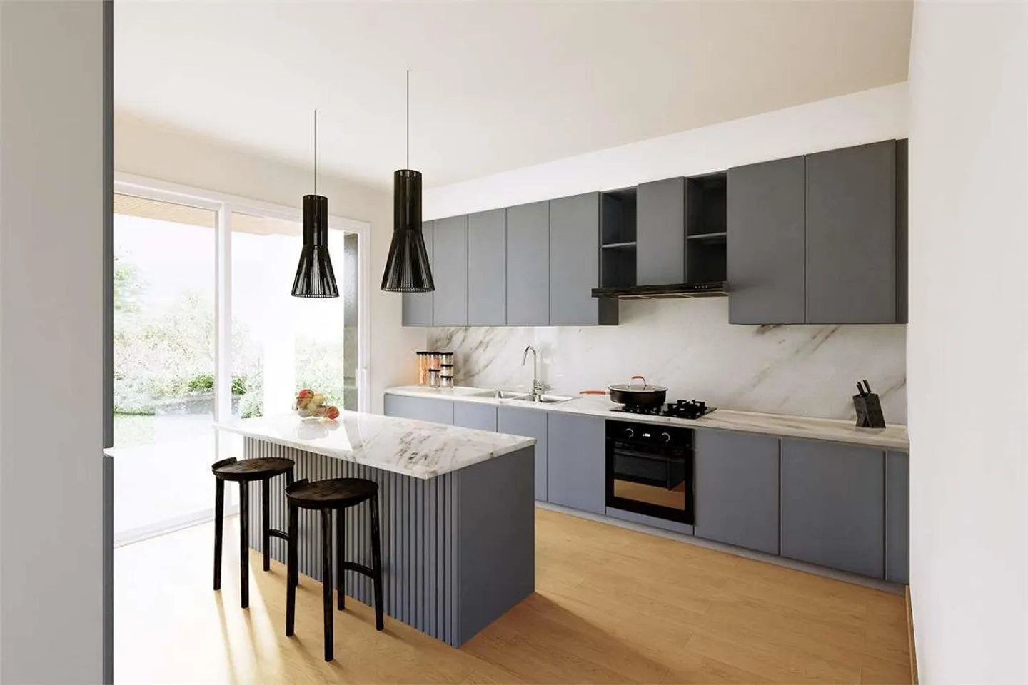 Appartement confortable de 3,5 pièces dans la verdure - Photo 2 sur 8