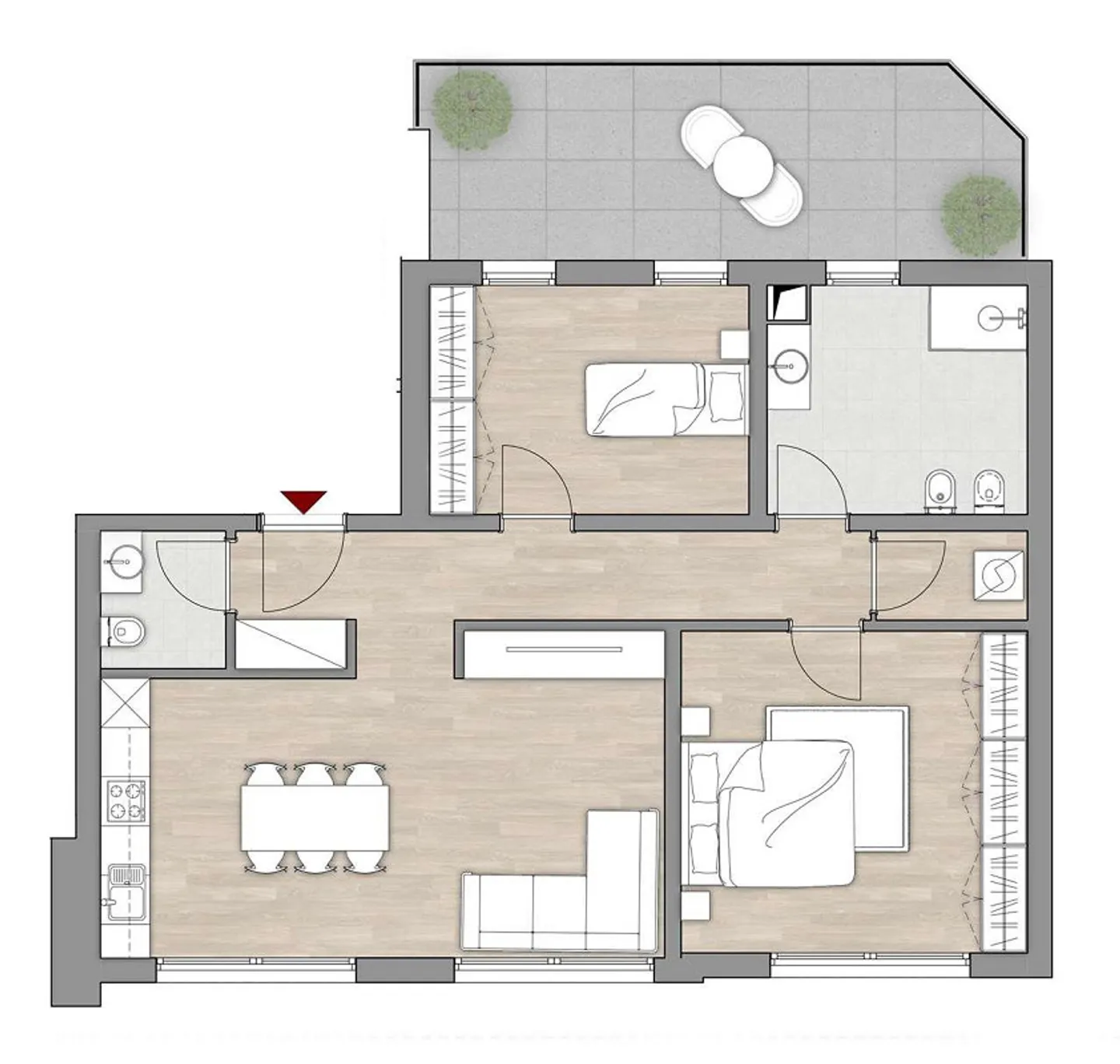 Appartement confortable de 3,5 pièces dans la verdure - Photo 8 sur 8