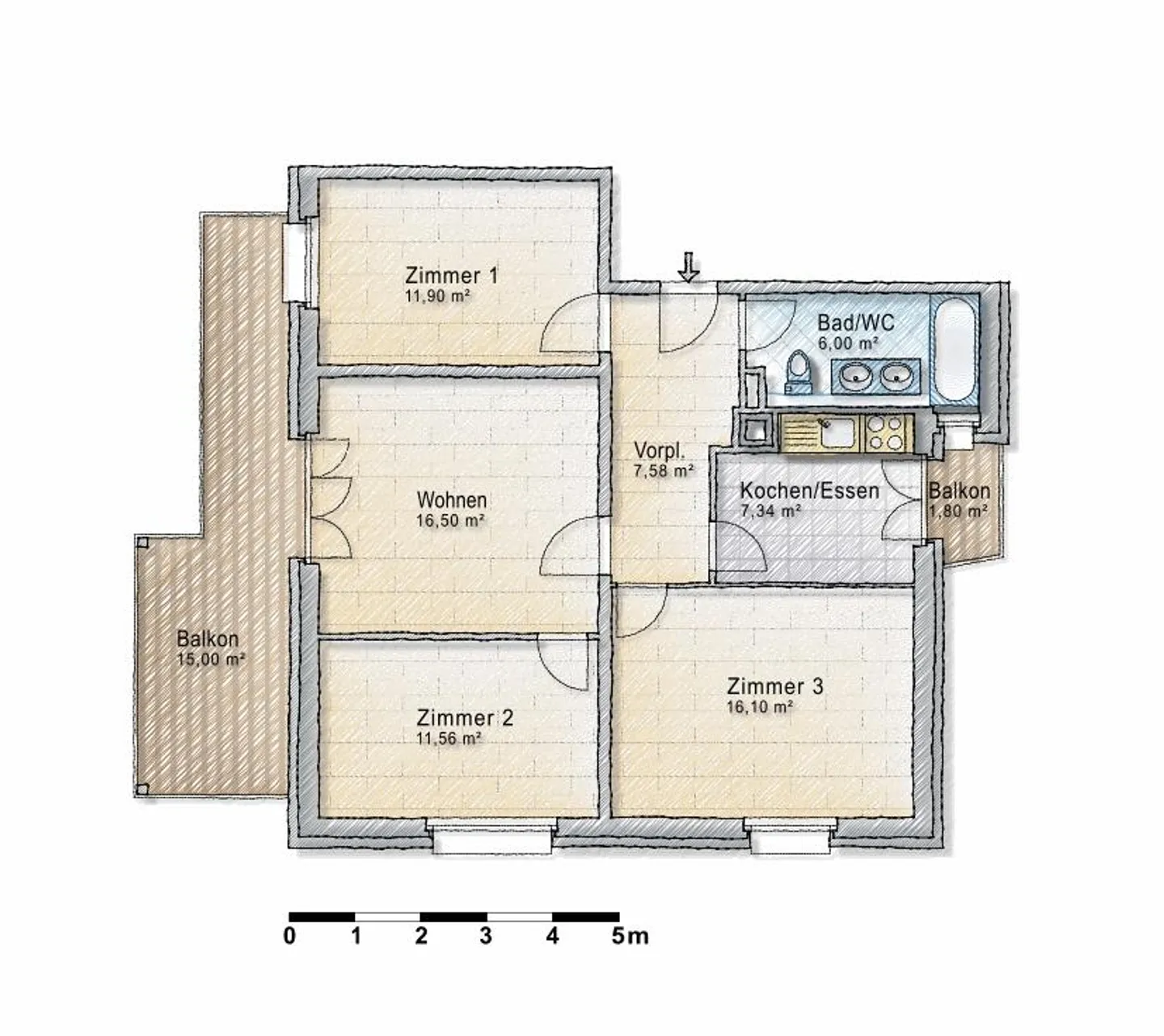 Cozy 4.5 Room Apartment in a Quiet Area! - Photo 10 of 10