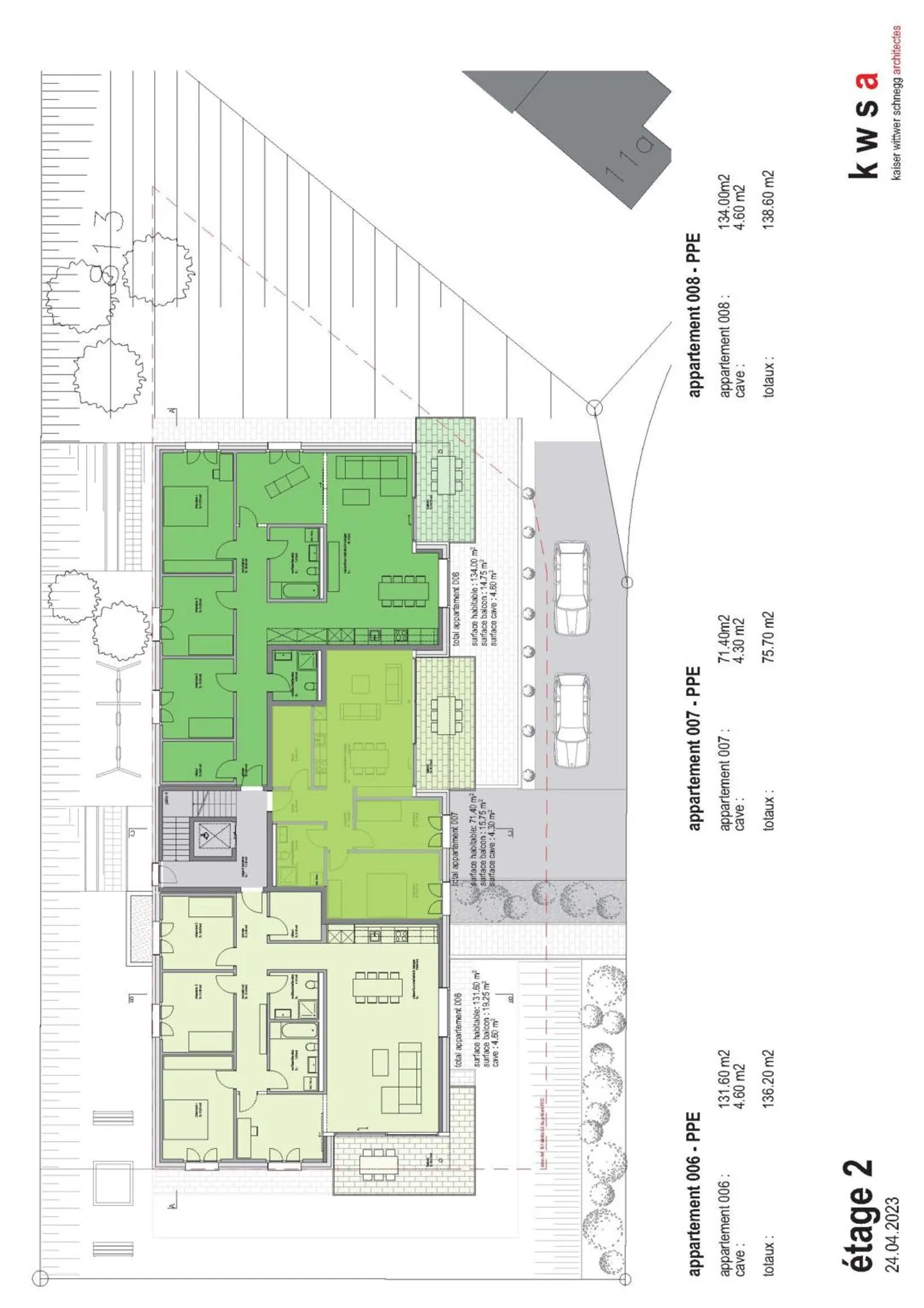 Spacious 5.5 rooms with covered balcony facing southwest - Photo 8 of 12