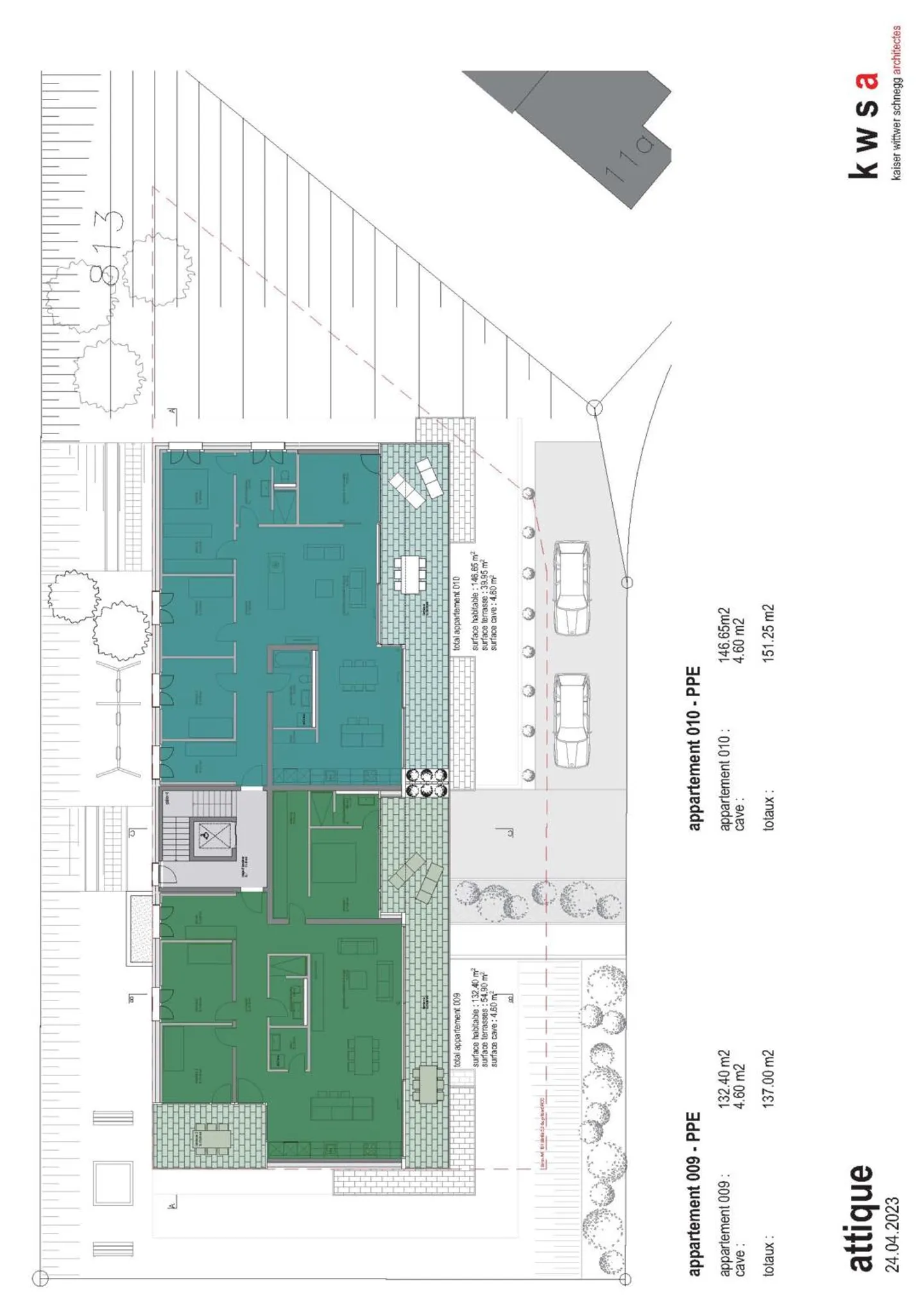 New penthouse with 5.5 rooms and a 40 m2 terrace - Photo 6 of 13