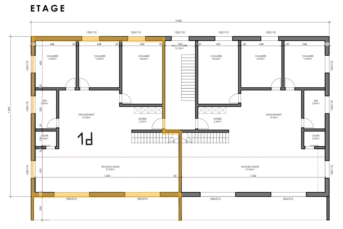 Corban - new duplex 5.5 rooms on plan with 210 m² living space, terrace 25 m² - Photo 5 of 10