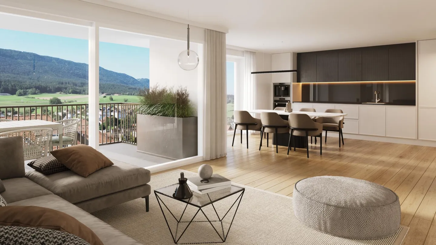 Spacious new 5.5-room apartment with large southeast-facing balcony - Photo 1 of 13