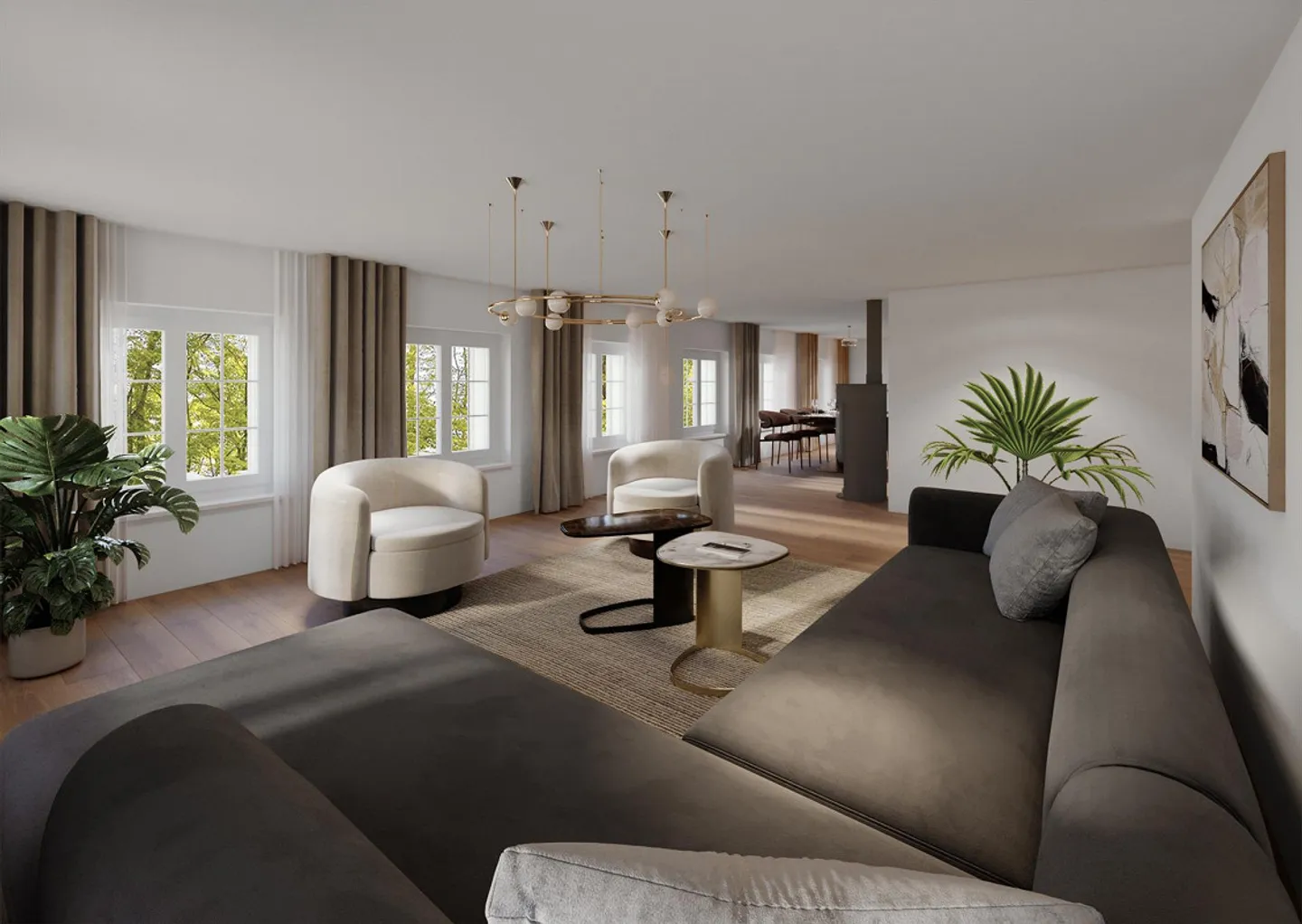 Ampio appartamento di 4,5 stanze con balcone (piano superiore) - Foto 4 di 6