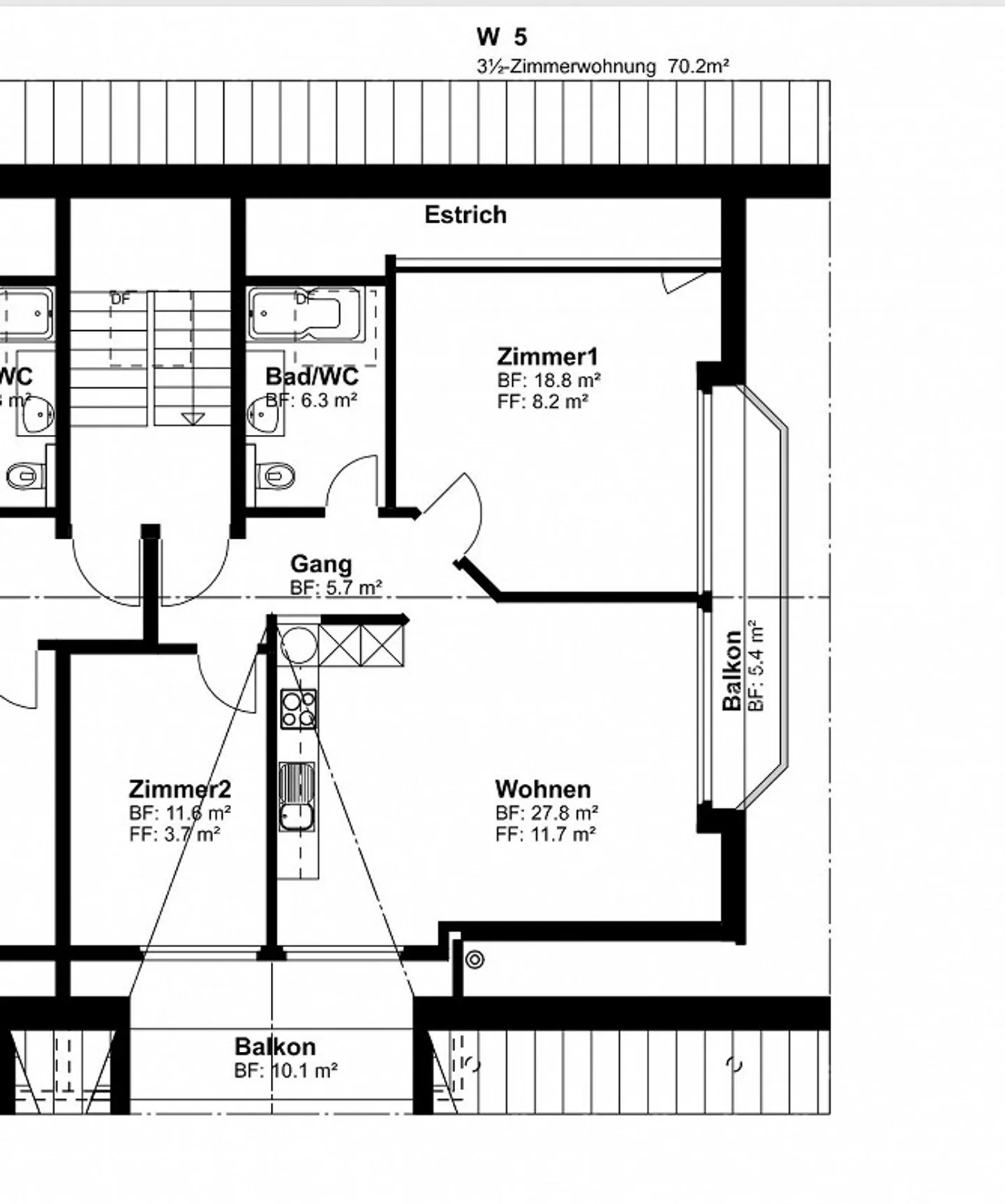 Attico 3 Camere, 2 Balconi - Foto 3 di 3