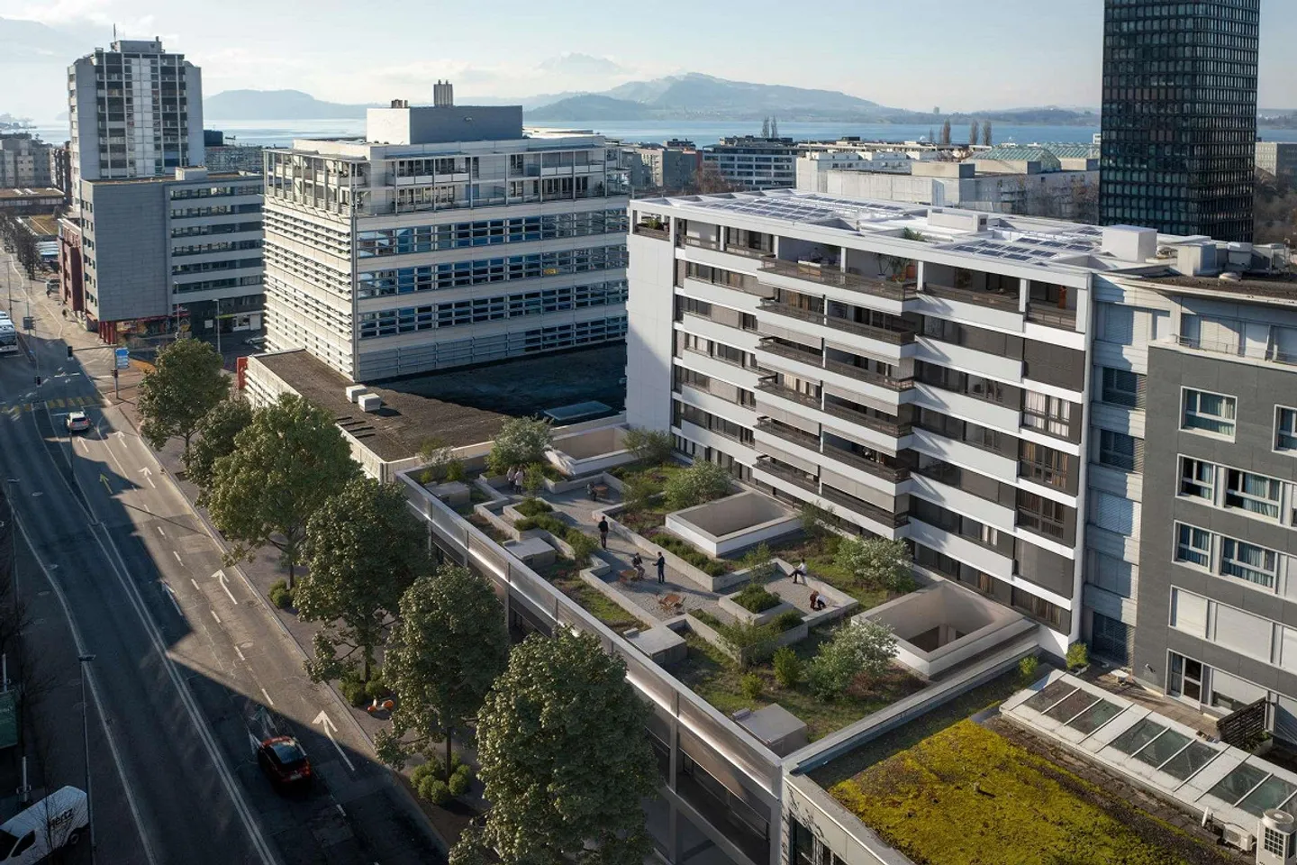 Appartement en duplex 3.5 pièces avec sa propre terrasse sur le toit (125 m2) à Zug - Photo 4 sur 8