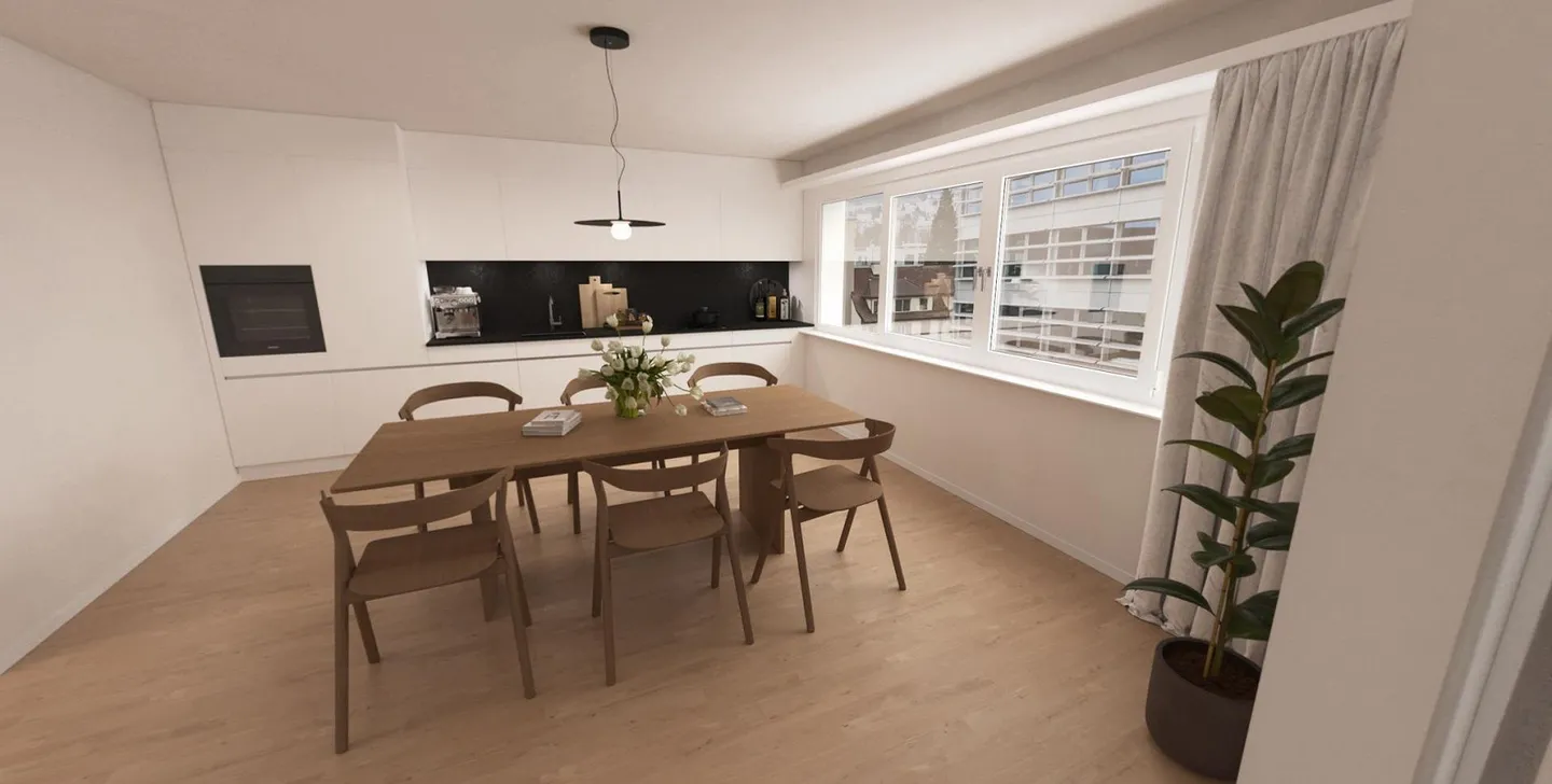 Appartement en duplex 3.5 pièces avec sa propre terrasse sur le toit (125 m2) à Zug - Photo 5 sur 8