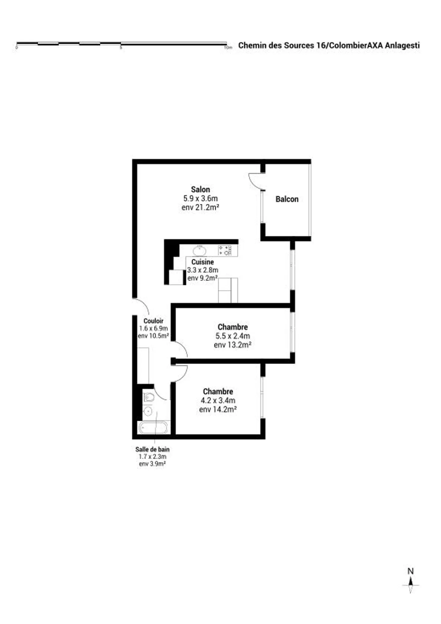Charmant appartement 3,5 pièces - Photo 9 sur 9