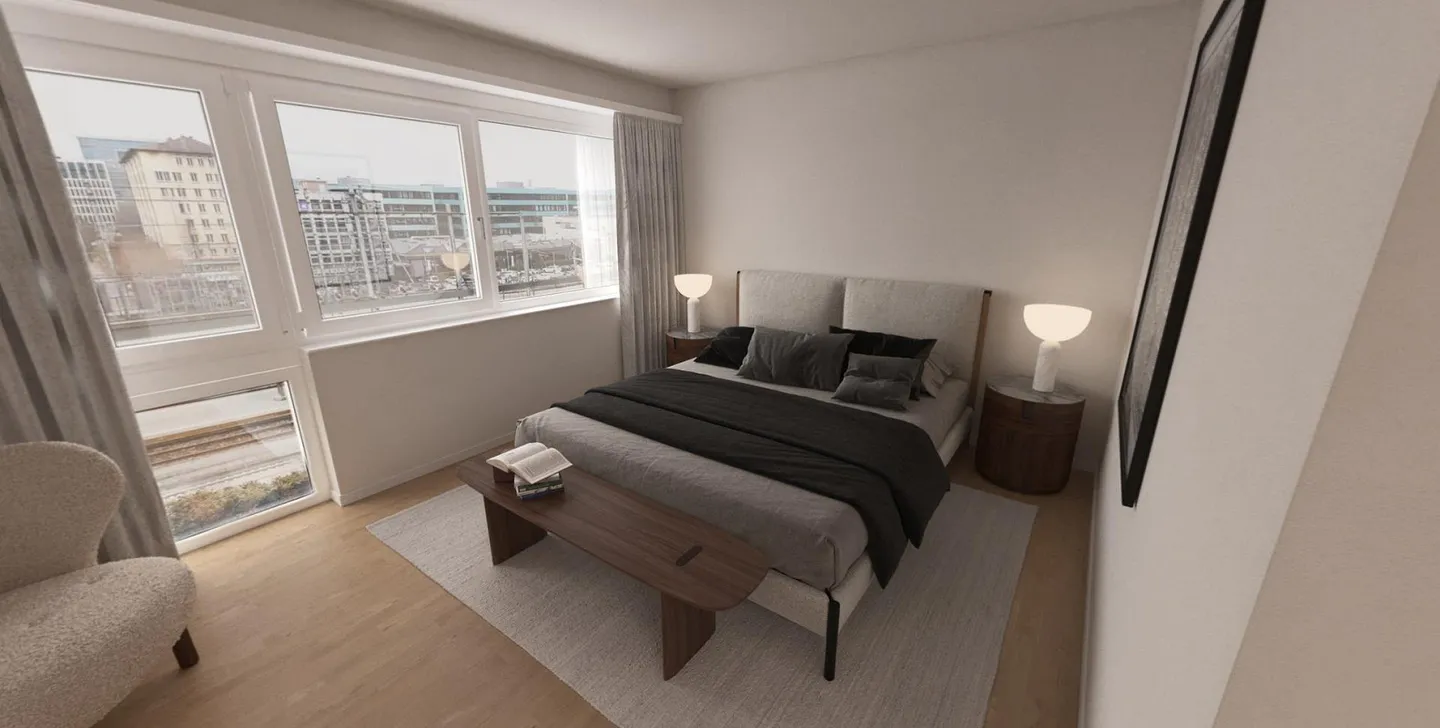 Appartement en duplex 3.5 pièces avec sa propre terrasse sur le toit (125 m2) à Zug - Photo 7 sur 8