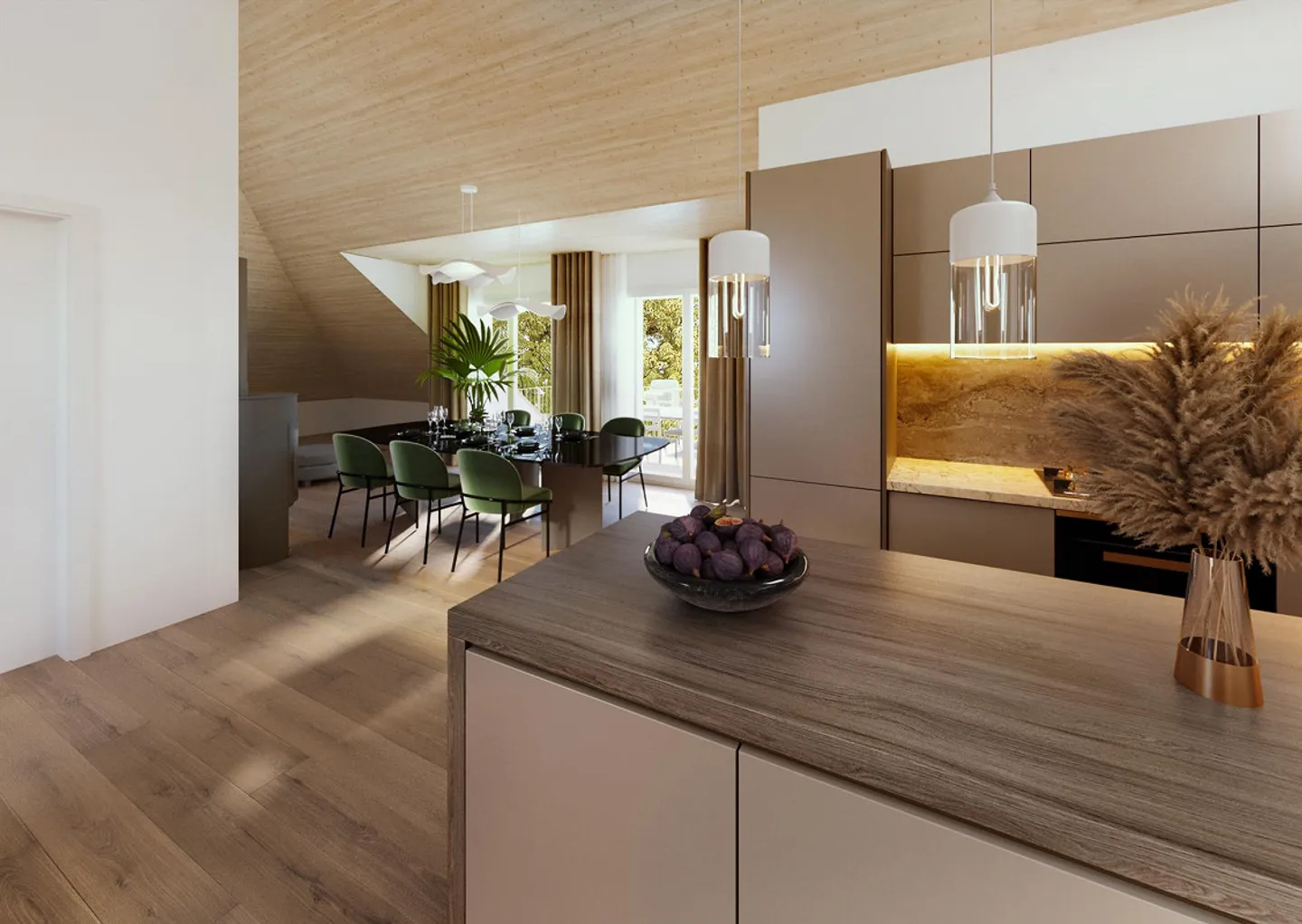 Luminoso appartamento di 3,5 stanze con balcone (DG Saal) - Foto 2 di 6