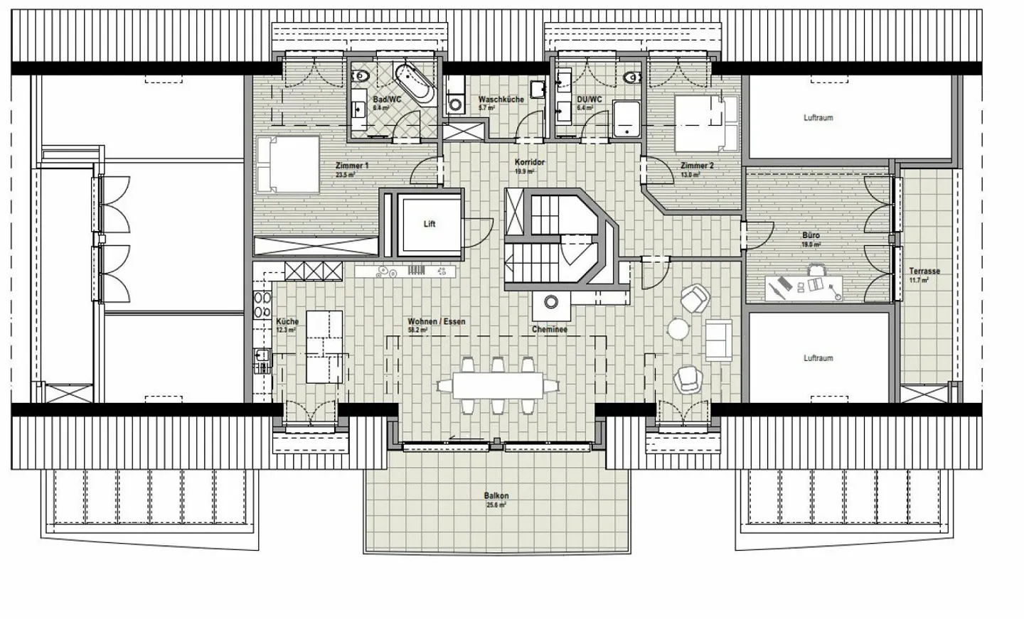 Grosszügige 4.5-Zimmer-Attika-Wohnung mit zwei Tiefgaragenplätzen, ... - Photo 23 of 23