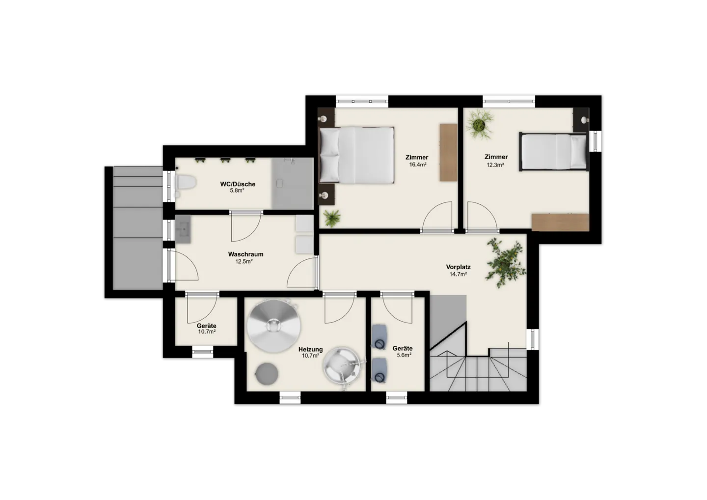 Spacious 4.5-room apartment on two floors with terrace and garden! - Photo 18 of 18
