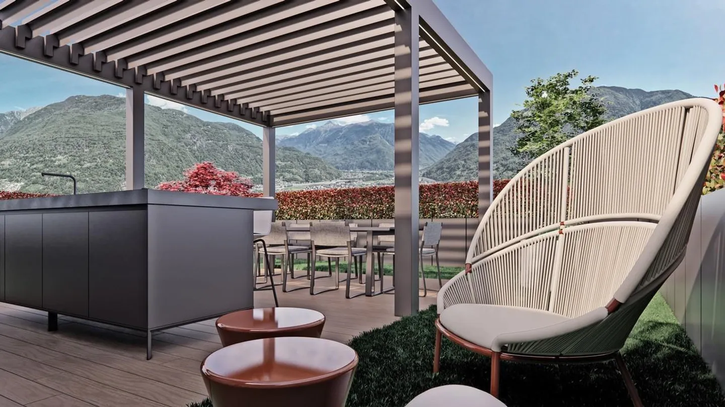 BELLINZONA - DUPLEX PENTHOUSE EXCLUSIF - 4.5 CHAMBRES - 172 MQ - Photo 6 sur 13