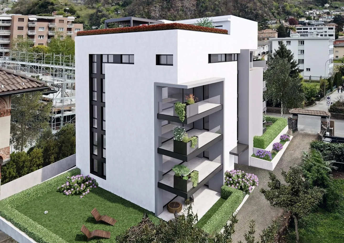 BELLINZONA - NEW APP. 3.5 ROOMS WITH GARDEN FOR SALE - Photo 1 of 5