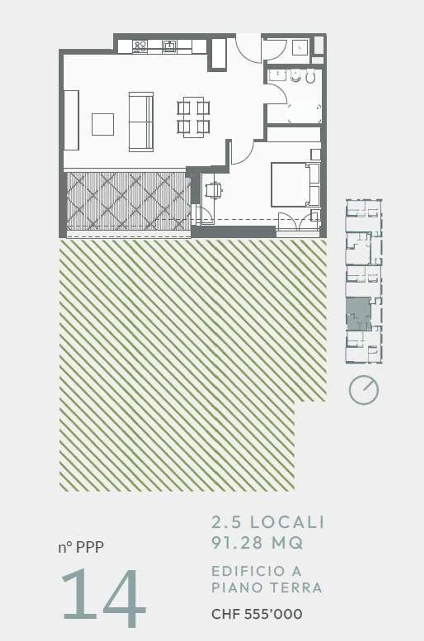 Moderno Appartamento 2.5 Locali con Giardino Priva - Foto 11 di 13