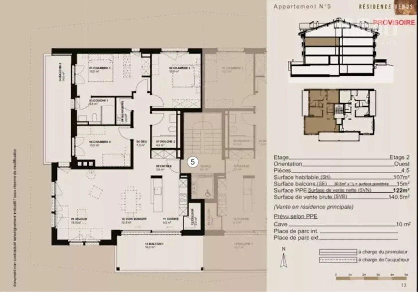 Apt. 4.5 stanze / Piano 2 - Residenza Venere - Morgins - Lotto 5 - Foto 8 di 8