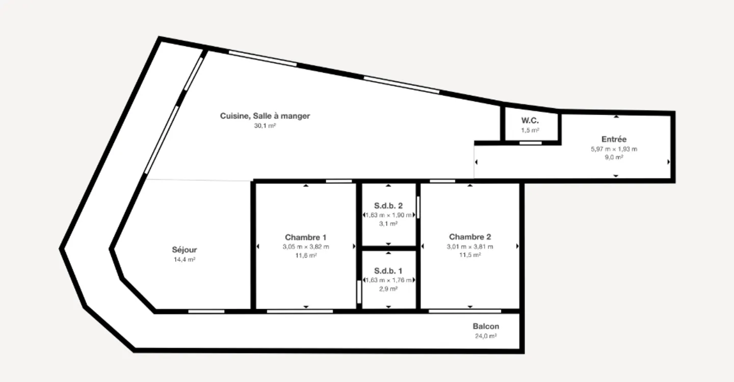 Appartement Premium en Rooftop de 2 Chambres avec Terrasse de 36 m² et Vue sur les Alpes - Crissier, L - Photo 9 sur 9