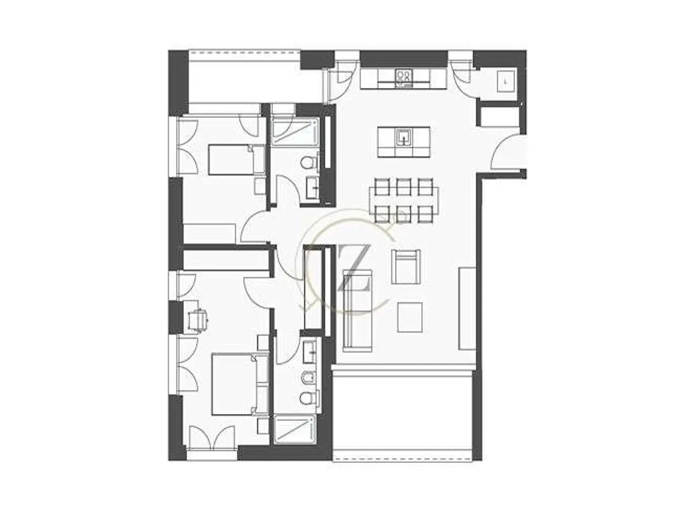 Nuovo appartamento di 3,5 stanze con balcone - Foto 13 di 13