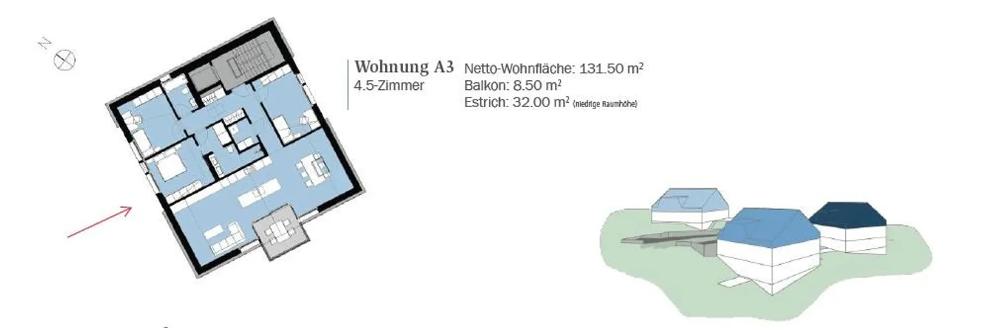 Appartement sous les combles de 4½ pièces avec vue imprenable sur le Säntis - Photo 6 sur 6