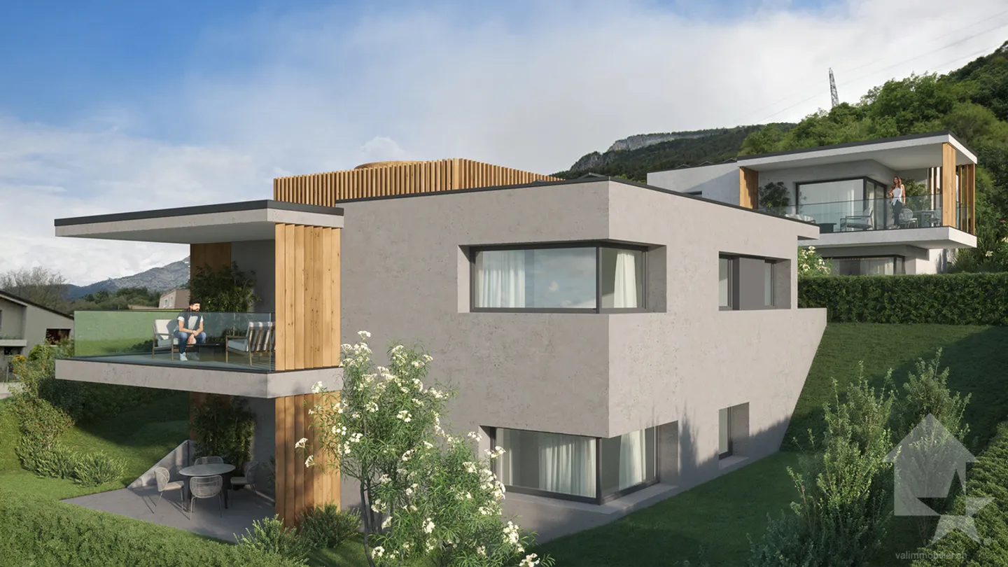 Villa d'architetto di 4.5 locali da costruire sulle alture di Conthey - Foto 4 di 10
