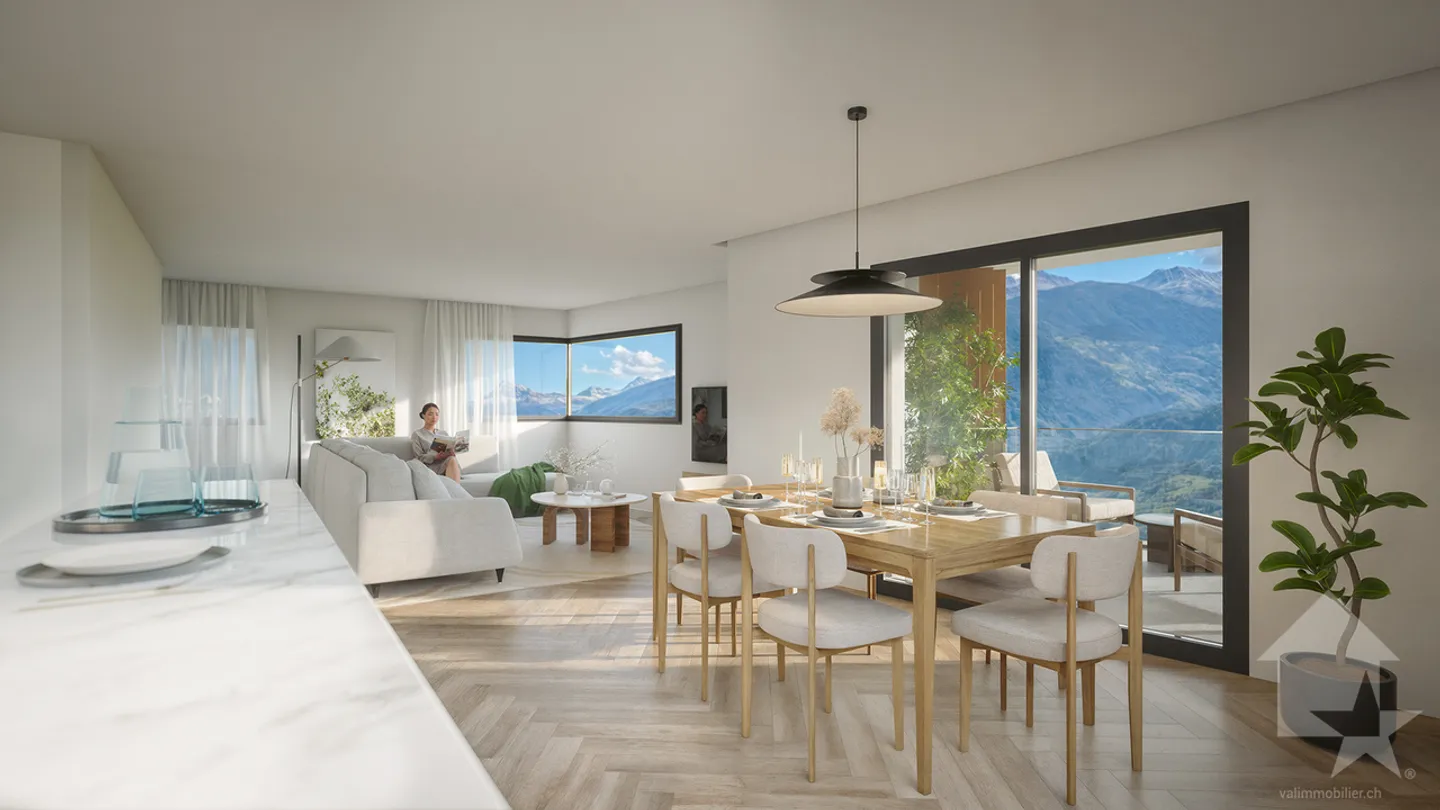 Villa d'architetto di 4.5 locali da costruire sulle alture di Conthey - Foto 6 di 10