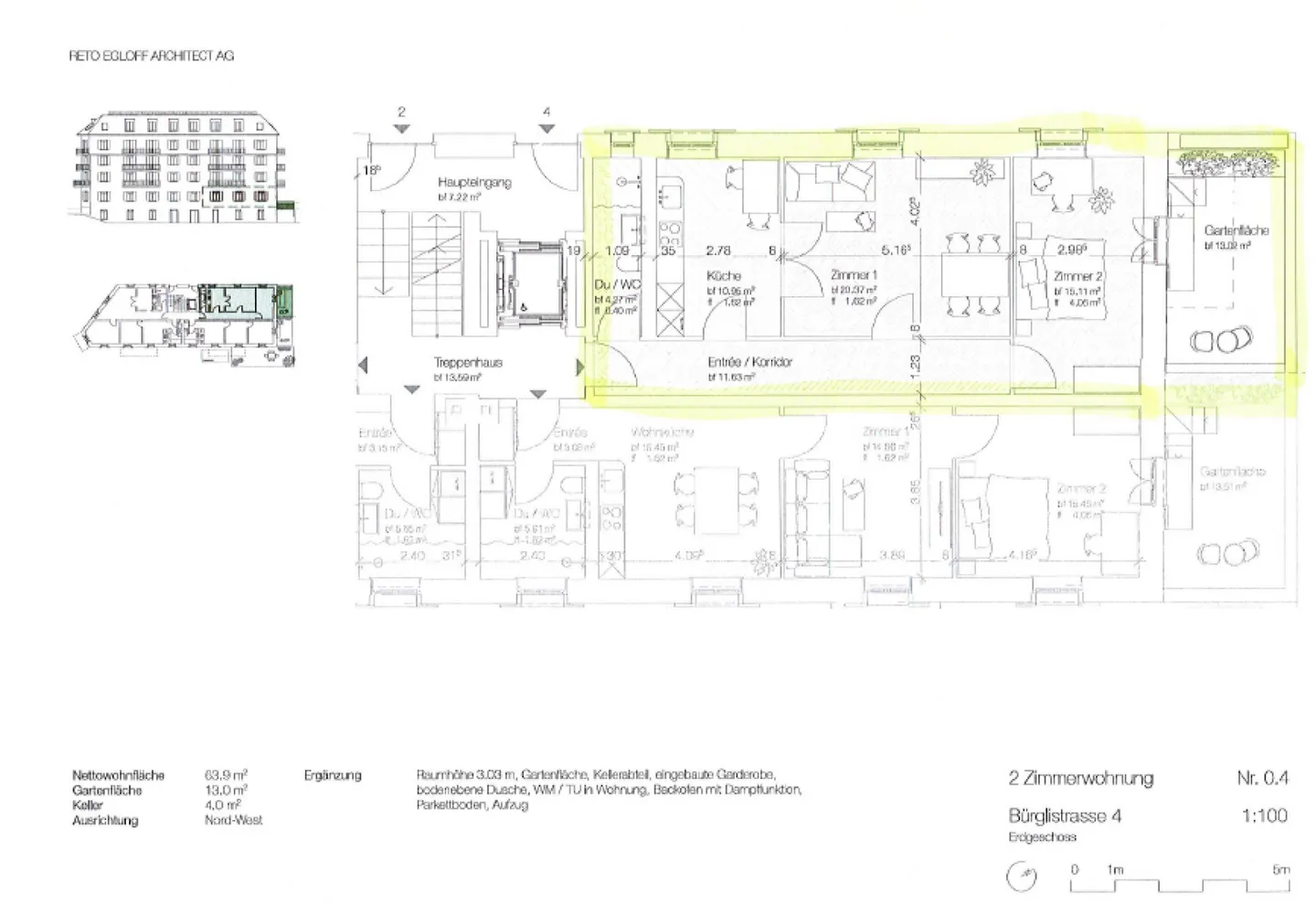 Luminoso appartamento di 2,5 stanze con area giardino nel bellissimo quartiere dei musei - Foto 9 di 9
