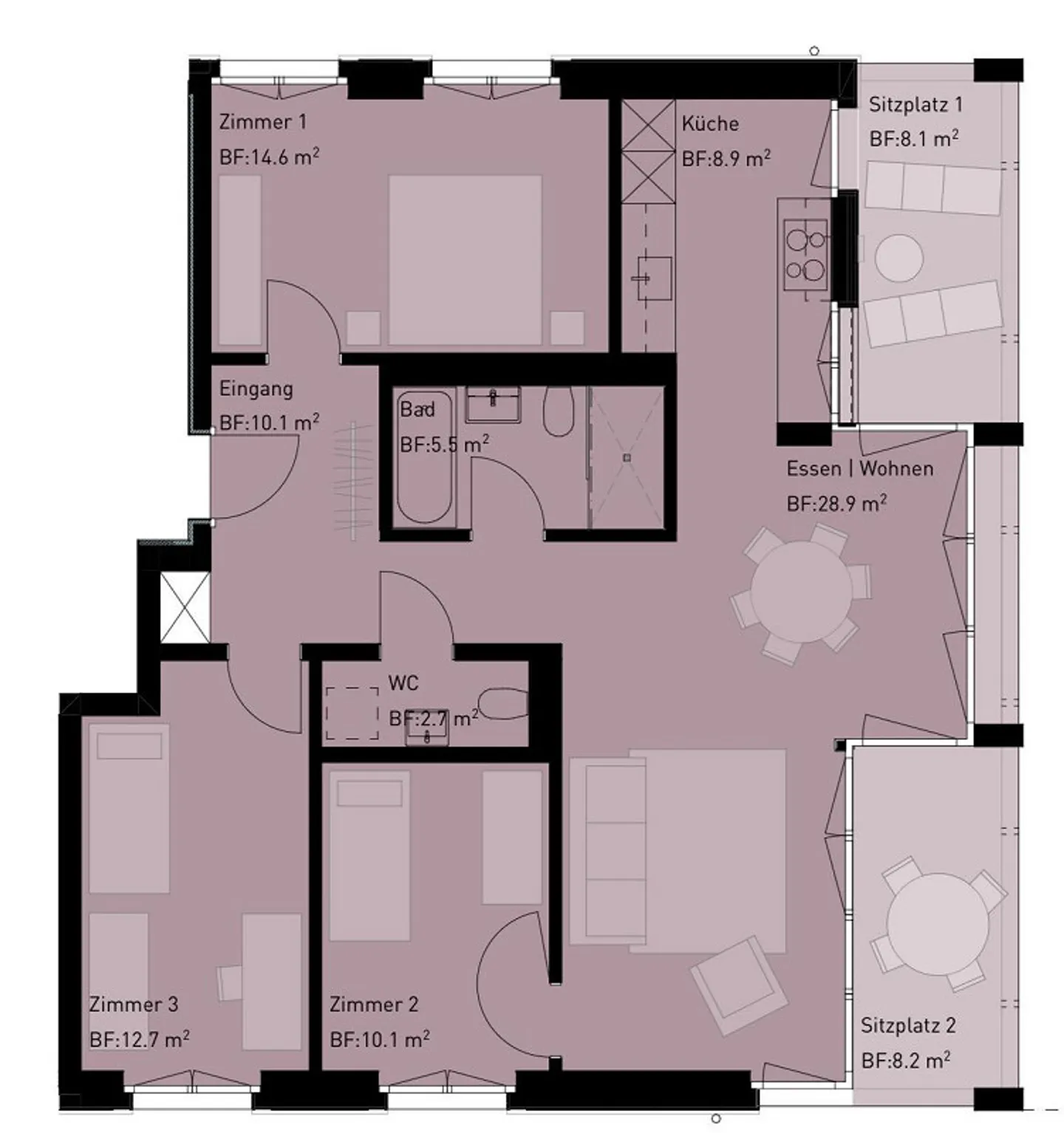Karderei Mühlbach Haus im Garten 4.5-Zimmerwohnung - Photo 3 of 3