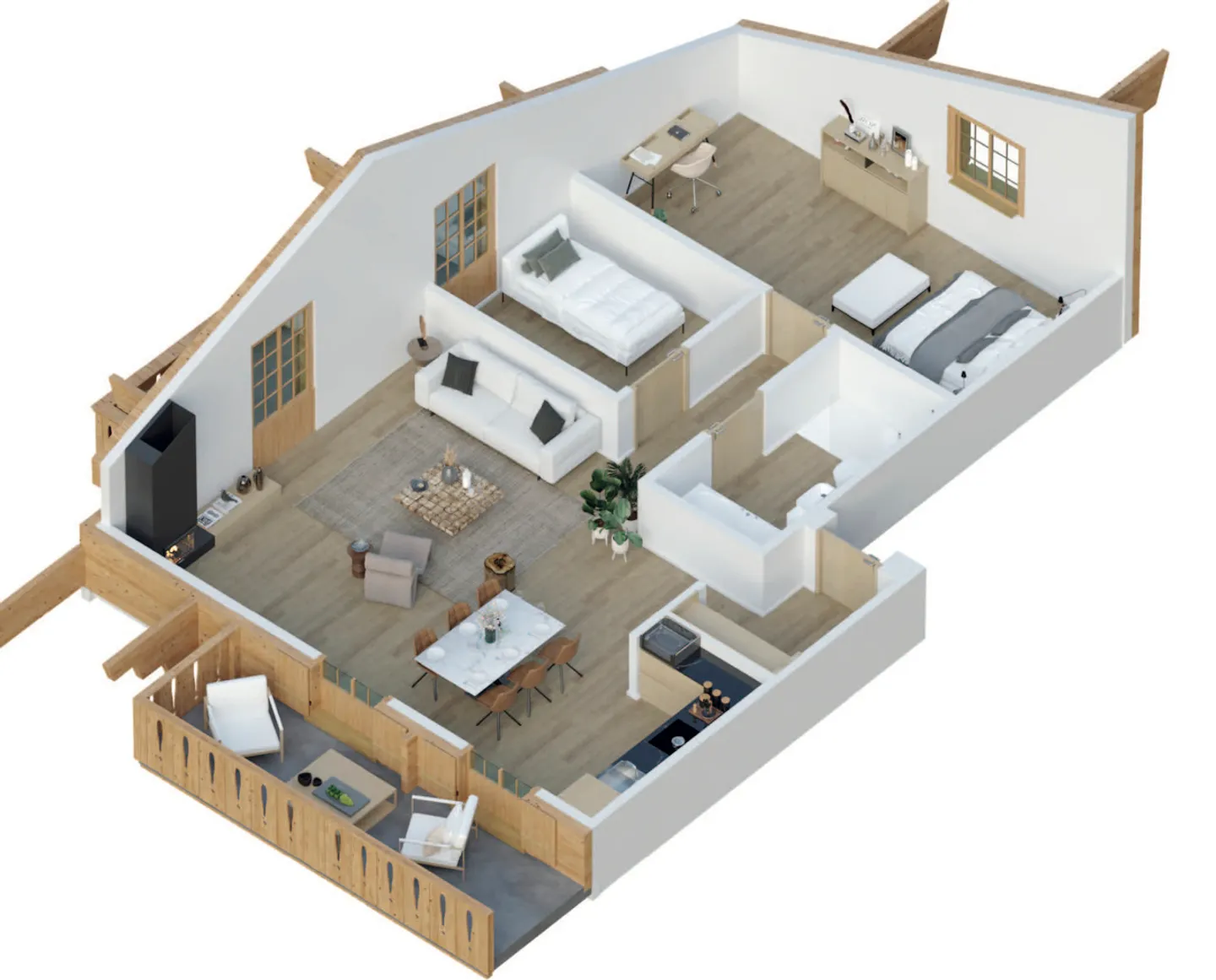 Attic 4.5 rooms - Photo 2 of 4