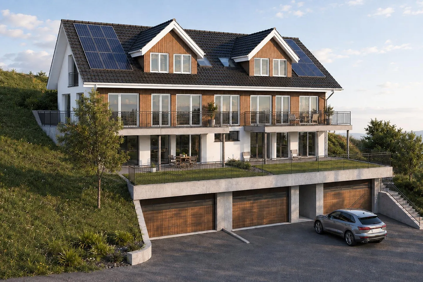 Nuova costruzione di casa trifamiliare Harschwendi – Appartamento Ovest - Foto 1 di 5