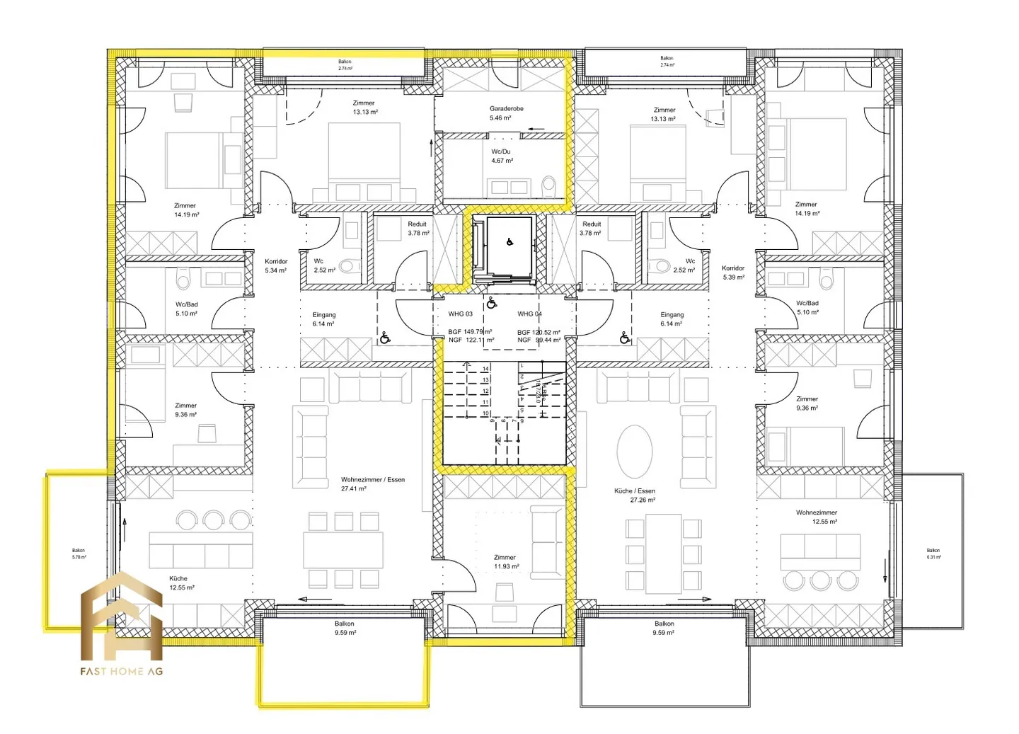 Progetto di nuova costruzione innovativo: fantastico appartamento di 5,5 stanze - Foto 7 di 9