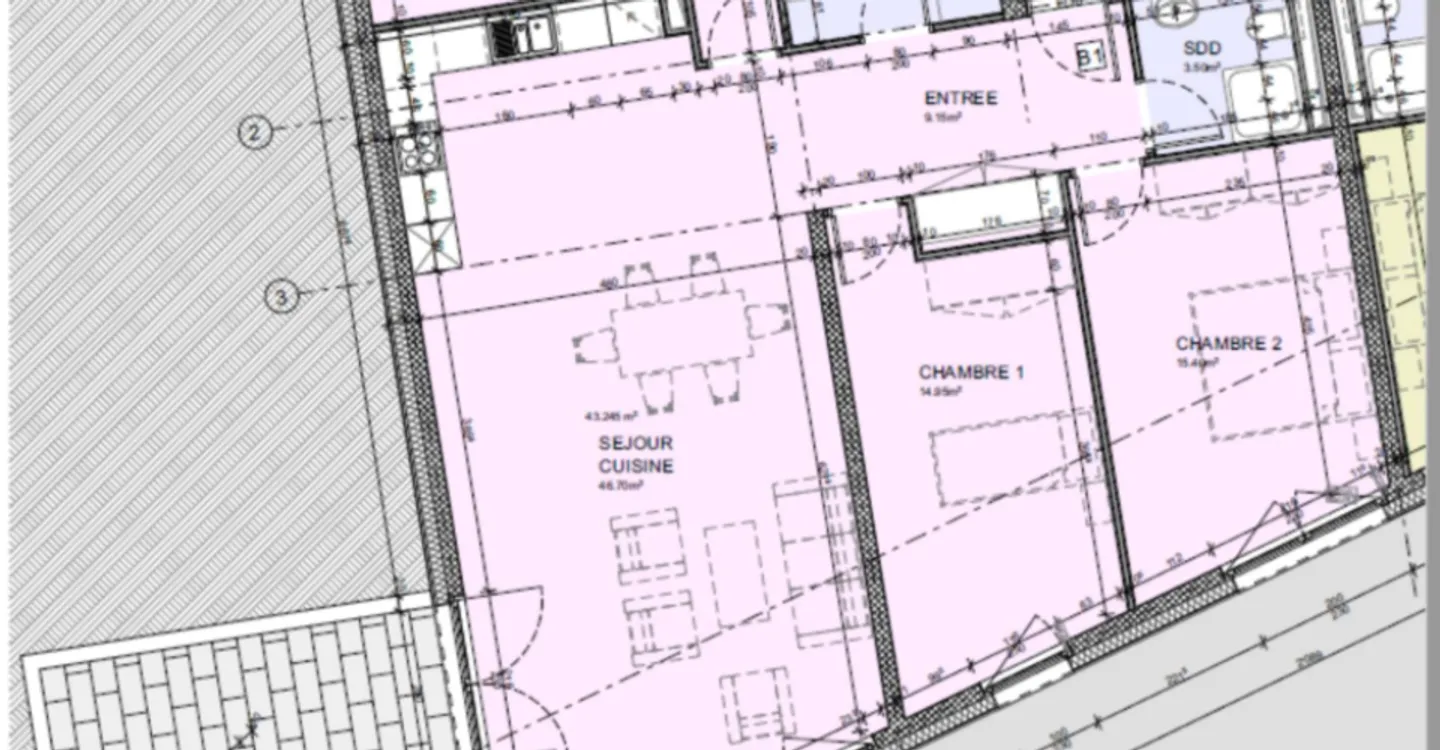 116 m² apartment with 27 m² terrace - Photo 2 of 5