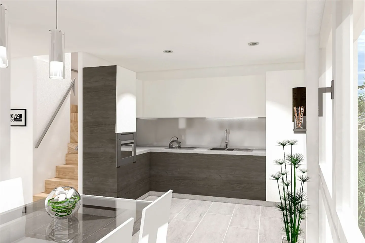 Maison de ville moderne et pratique à Münchenwiler (maison d'angle) - Photo 7 sur 9