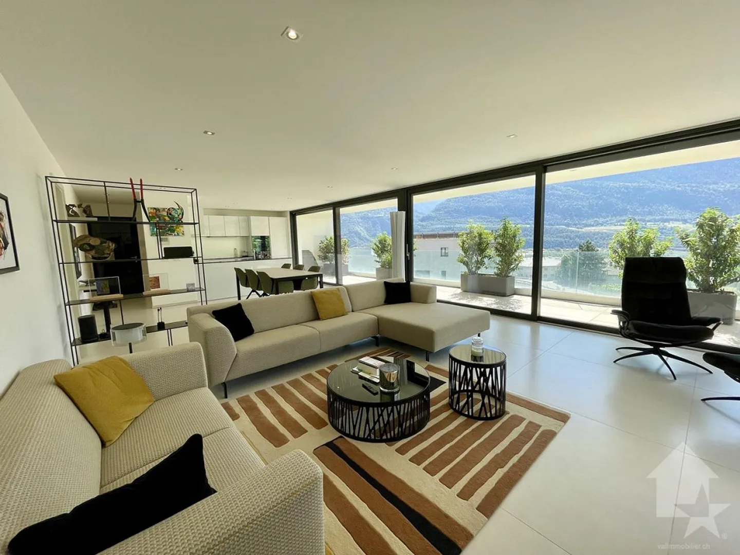 Zeitgenössische Wohnung mit Panoramablick über die Höhen von Sierre - Foto 5 von 22