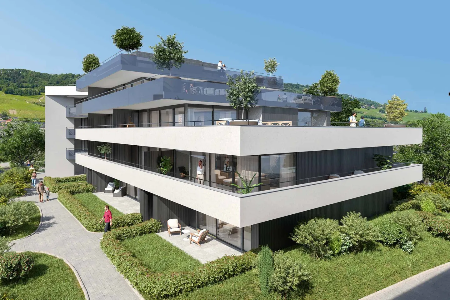 Superb 3.5 room new apartment with 2 balconies, West orientation - Photo 1 of 6