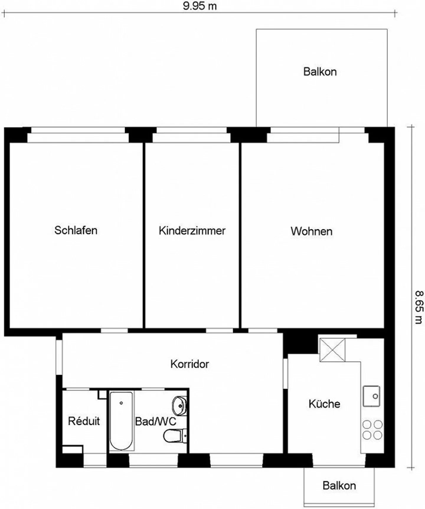 Moderne Wohnung Nähe Irchel Park - Foto 7 von 7