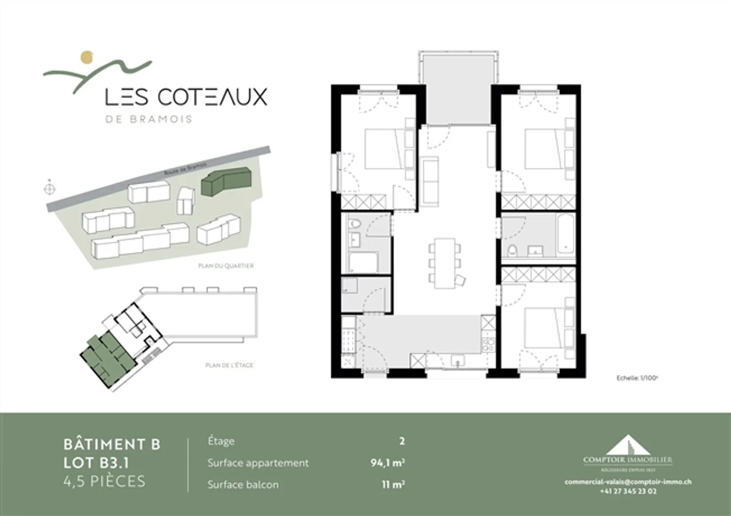 «Zu vermieten hervorragende 4,5-Zimmer-Wohnungen in einem neuen Komplex, Les Coteaux de Bramois» - Foto 13 von 14