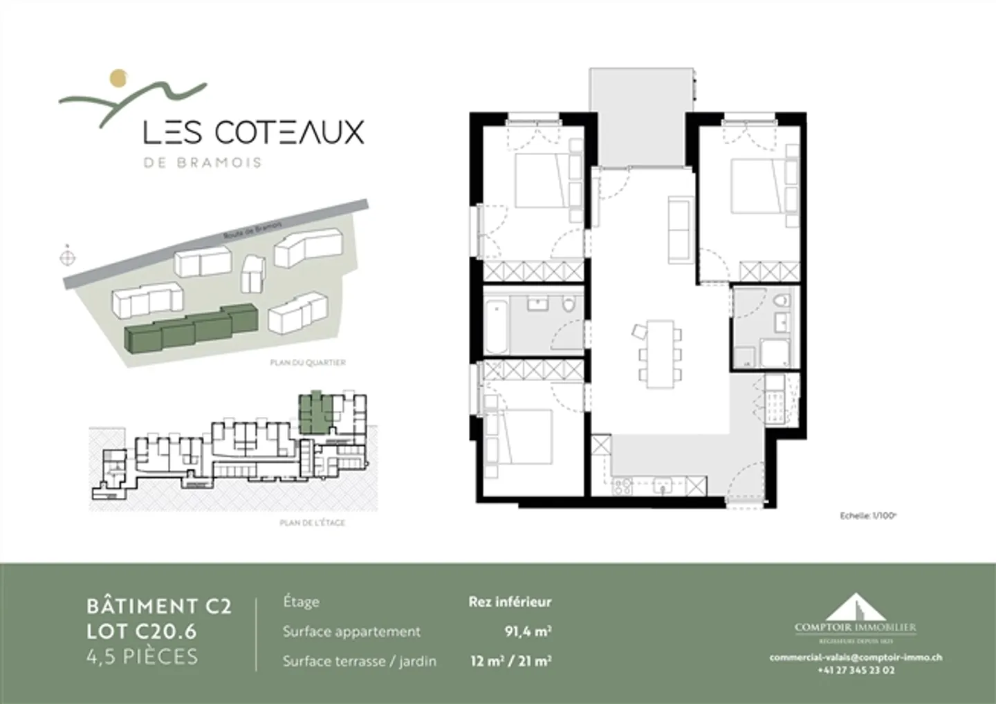 «Zu vermieten hervorragende 4,5-Zimmer-Wohnungen in einem neuen Komplex, Les Coteaux de Bramois» - Foto 14 von 14