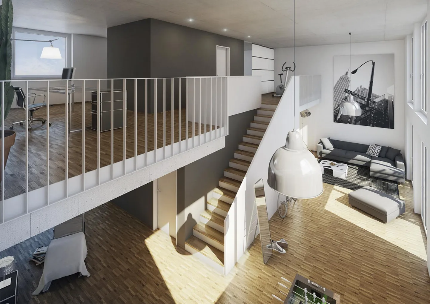 Stylisches Loft-Apartment in der Stadt - Foto 3 von 12