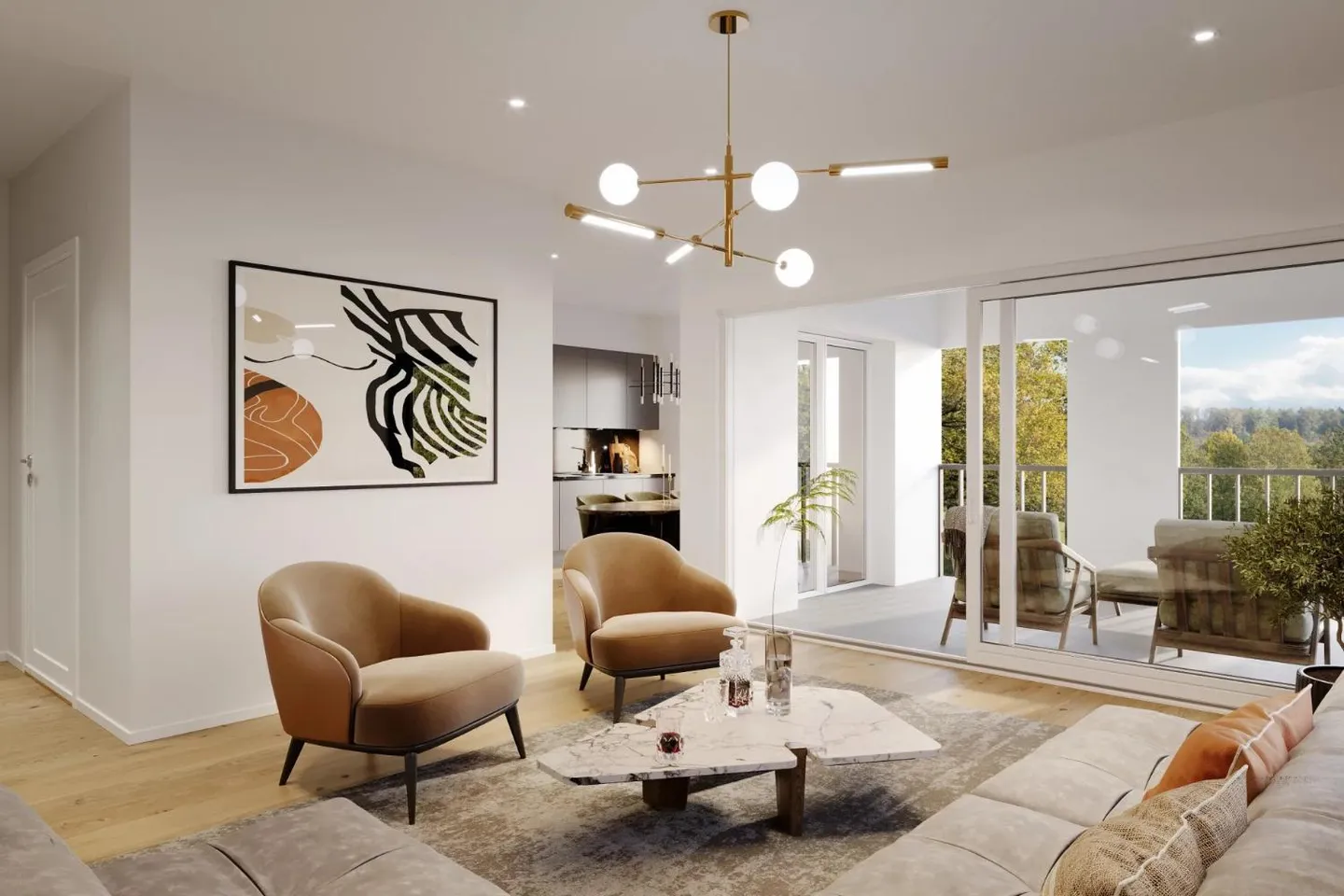 Zeitgemäßes Apartment mit Terrasse - Foto 7 von 8