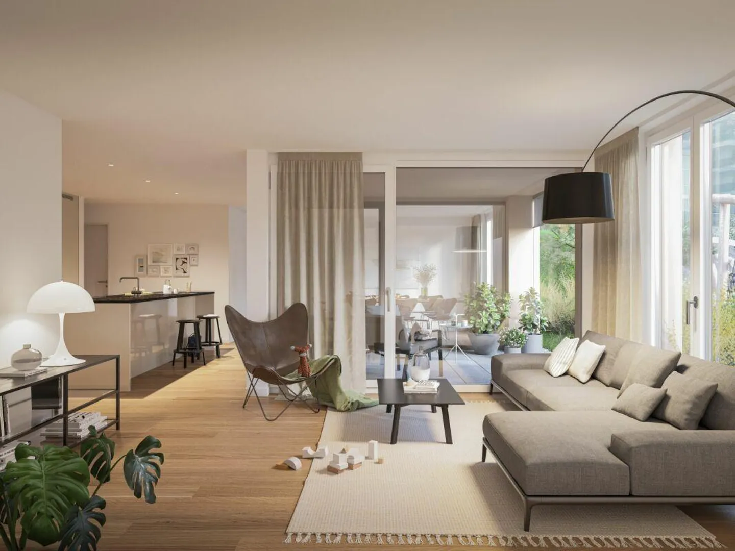 Appartamento giardino attraente con 4,5 stanze - Foto 1 di 3