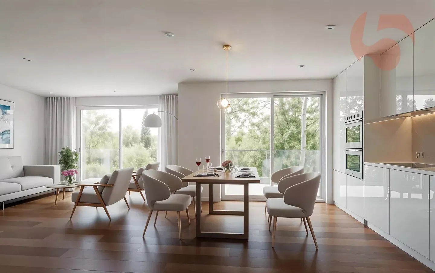 Bellissimo appartamento di 3,5 stanze di alta qualità in un edificio elegante e contemporaneo - Foto 2 di 9