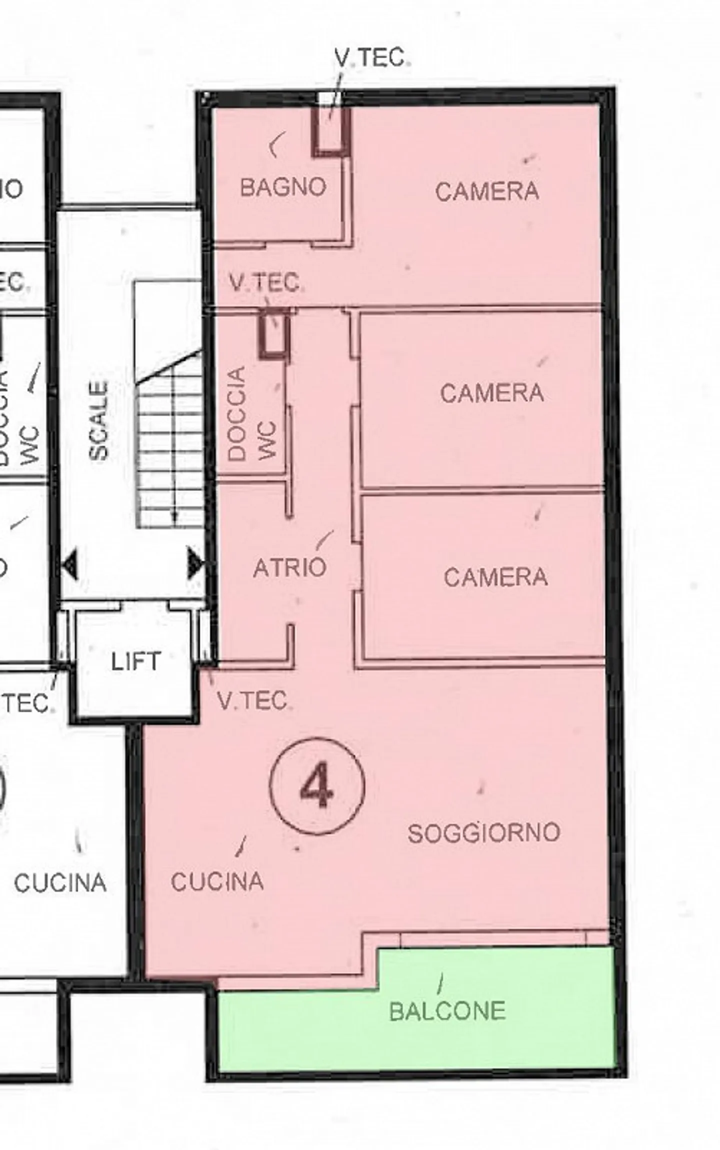 Appartamento mansardato a Camorino - Foto 9 di 9