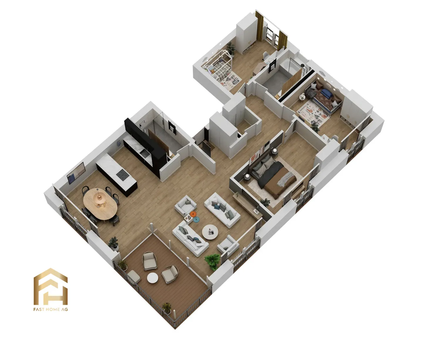 Ampio appartamento di 4,5 stanze al piano terra con area giardino - Foto 11 di 13