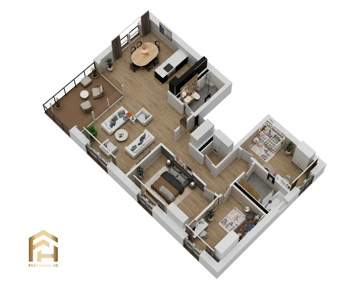 Ampio appartamento di 4,5 stanze al piano terra con area giardino - Foto 12 di 13