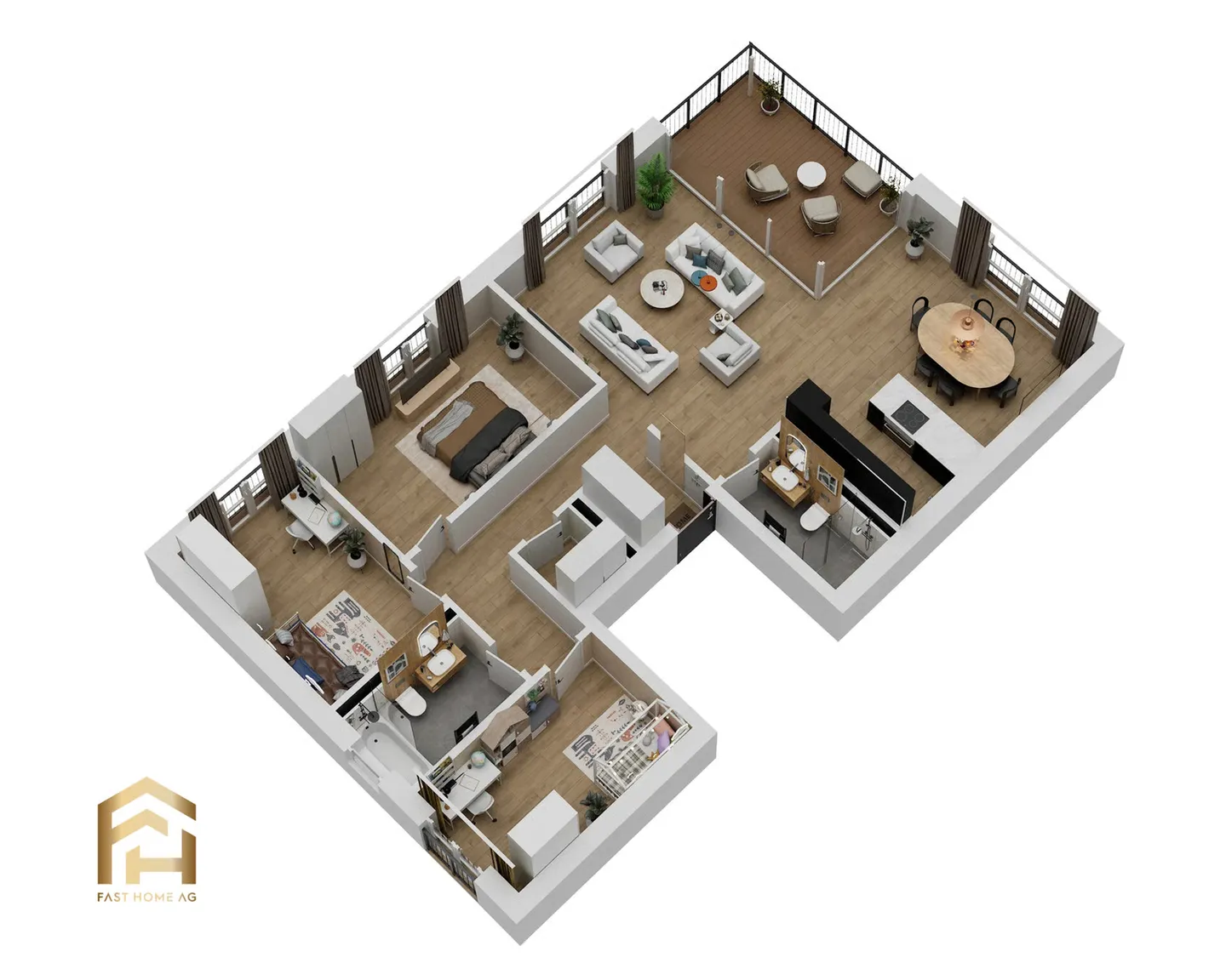 Ampio appartamento di 4,5 stanze al piano terra con area giardino - Foto 13 di 13