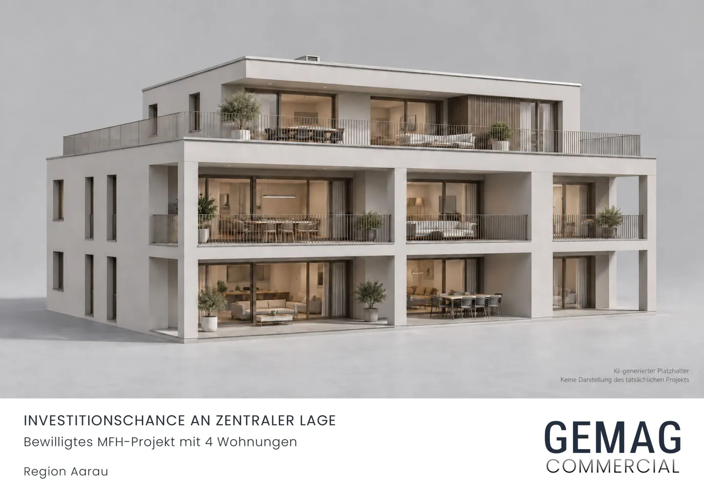 Propriété avec projet de logement multifamilial approuvé - Région d'Aarau - Photo 1 sur 1