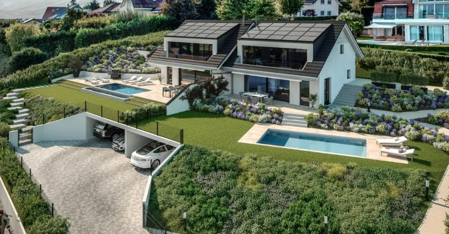 Contemporary villa with lake and Mont-Blanc view in Trélex - Photo 2 of 3