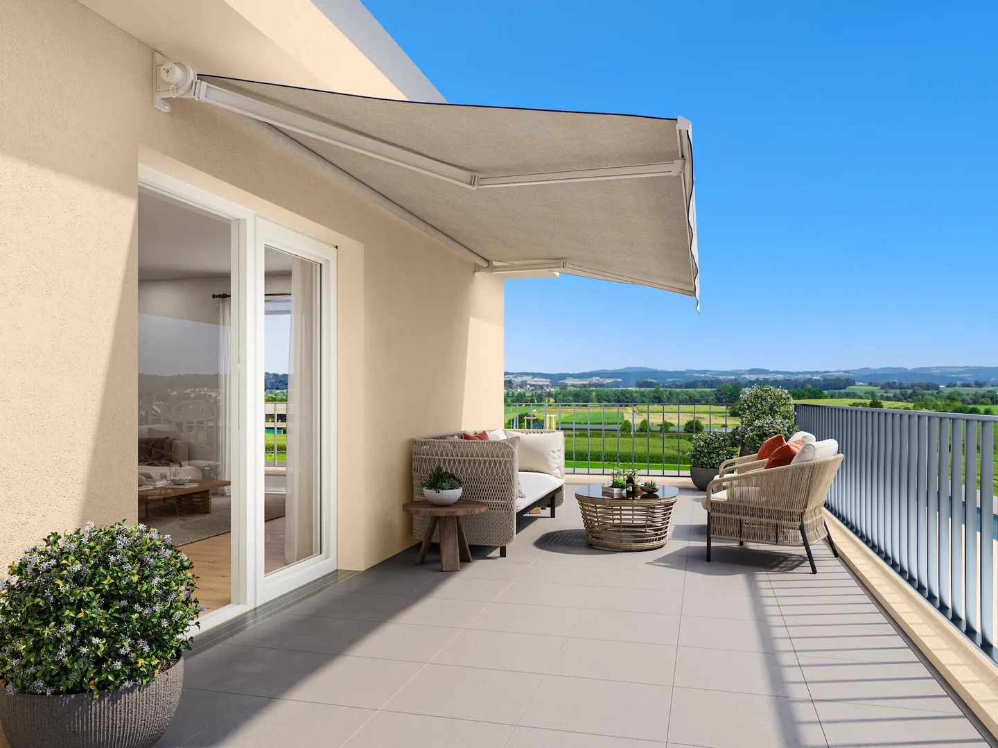 Stilvolle Attikawohnung mit Aussicht - Foto 3 von 8